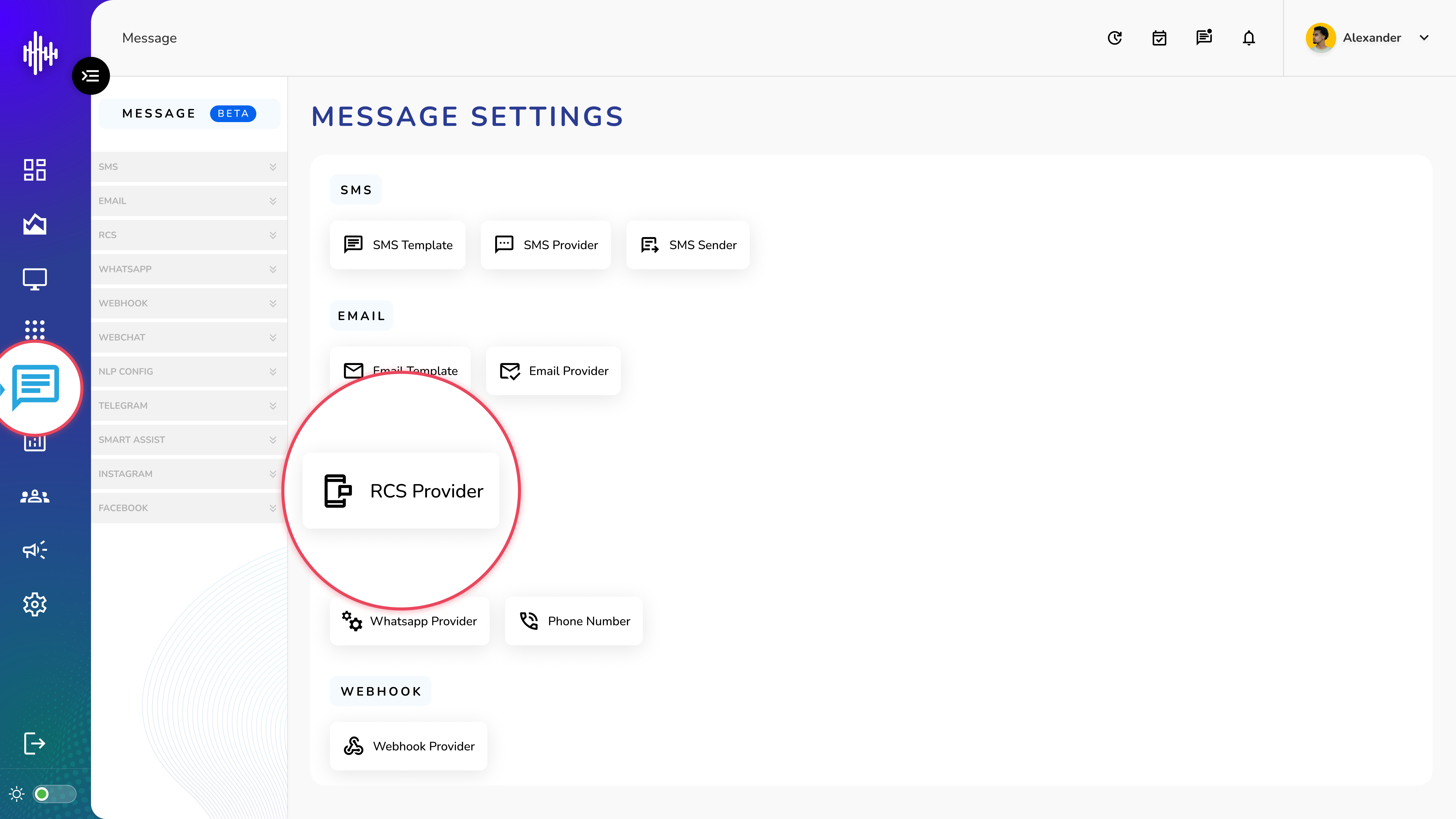 Message-RCS Provider